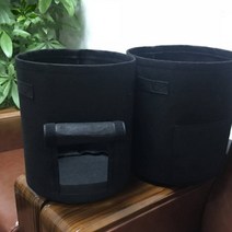 라온지니 고구마 감자키우기 부직포 화분 2P세트 35X40CM 블랙 베란다텃밭 묘목화분 텃밭화분