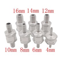 스윙체크밸브 7 크기 실버 밸브 알루미늄 합금 연료 비 반환 체크 밸브 4mm/6mm/8mm/10mm/12mm/14mm/16mm, 05 12mm