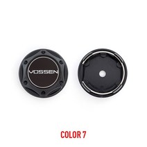 자동차 휠 캡 4개/몫 68MM 자동차 휠 센터 허브 모자 VOSSEN 정밀 시리즈 엠 블 럼 로고 크롬/블랙 스타일, 07 COLOR 7