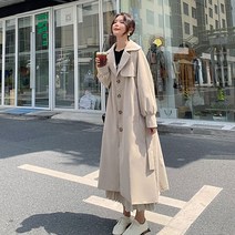 오버핏 롱 트렌치코트 빅카라