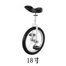 외발 자전거 코어 균형 밸런스 한바퀴 입문용자전거, 18인치 화이트.