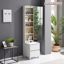 리버퍼니쳐 발레리나 양방향 슬라이딩 전신거울 수납장, 고무나무