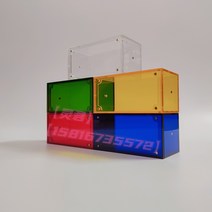 피규어 레고 장식장 베어브릭케이스 레고보관함 아크릴 레고 진열장 컬러 그물 적조 놀이 인형, 노란색, 151129