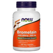 NOW Foods Bromelain 500 mg 120 Veg Capsules, One Color, One Size