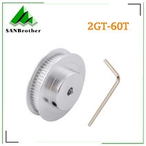 프린터 부품 교체 gt2 타이밍 풀리 60 톱니 풀리 휠 보어 알루미늄 기어 톱니 너비, 보어 10mm, 너비-6mm