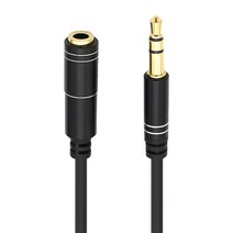 메니폭스 게이밍 유선 이어폰 마이크 배그 이어셋 헤드셋+보관파우치, AUX 연장선 3.5mm 이어폰 케이블 1m