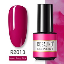 젤네일 세트 ROSALIND-세미 퍼머넌트 UV 네온 젤 매니큐어 7ML 루미언스 무향 네일 에나멜 광택베이스 코트 프라이머 아트 용, [17] RAR2013