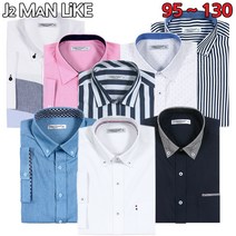 쿨한 여름 반팔 와이셔츠 남자 남방 빅사이즈 정장 체크 남성