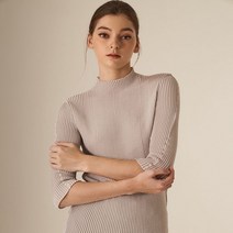 요이츠 와플 플리츠 반하이넥 블라우스 YG09PQB03