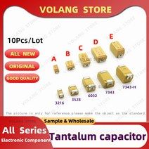 캐퍼시터 CAPACITOR 전류 탄탈럼 커패시터 타입 A B C D E 케이스 6V 10V 16V 25V 35V 50V 01UF 22UF 47UF 10UF 15U 22U 33UF, 25.B 16V 10UF 106C