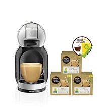 독일 수입 Krups KP123B Nescafé Dolce Gusto Mini Me 커피 캡슐 머신 1500와트 아틱 그레이/블랙, 머신 + 라떼 마끼아또 커피 캡슐 90개, 아틱 그레이