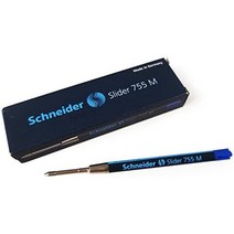 일본직발송 3. 슈나이더 SCHNEIDER 볼펜 교체 심 슬라이더 SLIDER 리필 문자 사이즈：M 중자 1상자 10개, One Size, 블루 175603-1box