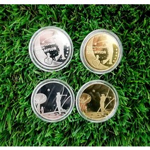 골프볼마커 버디코인마크 금속코인마크 골프칩마커, 1번(골드 4개)