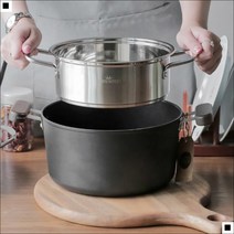 업소용 손잡이 스팀팬 이동핸들 찜냄비 찜기, 디유 스팀 스텐 찜기 20cm