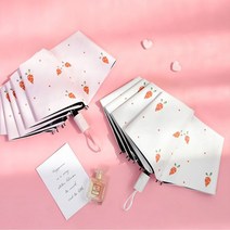 [RA㏓] 당근 UV 4단 우산 완전 자동 시리즈 3단 미니 양산 이쁜 패션 예쁜 일러스트 고급 UV차단 디자인 ▷_§Ea