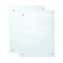 미국발송 Murrey Home 주방용 투명 유리 도마 조리대용 2개 | 내열성 강화 39.9 x 30cm(15.7 11.8인치) 스몰164174, Forsted