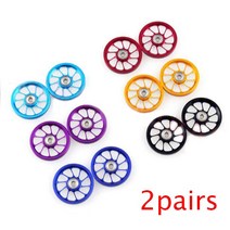 미니카4WD트랙 트럭 미니카 19mm 알루미늄 볼 레이스 롤러 경량 가이드 + 520 베어링 스페이서 2 쌍 타미, 02 dark blue