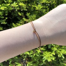 또리네공방 고특미실로 제작된 브라운라인 탄생석 소원팔찌 팔찌