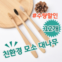 환경을 생각한다면 생분해 친환경 모소 대나무 칫솔, 12개 (개당 825원)