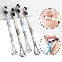 더블 클린 칫솔 혀클리너 설태 백태 혀백태 입냄새 치석 회사 학교, 단일옵션