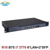 인텔 B75 쿼드 코어 i7 3770 3.4G 네트워크 1U 방화벽 8 포트 6*1000M 82574L 기가비트 Nics 2 * i350 SFP 8G RAM 128G SSD