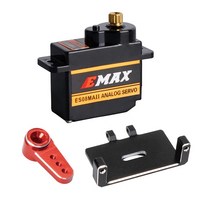 ES08MAII 축 SCX24 1/24 RC 크롤러 차량 업그레이드 부품 액세서리용 서보 마운트 및 서보 암 포함 스티어링 서보, 빨간.