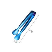 센터 스노클 스노쿨링 마스크 장비 304 스테인레스 스틸 스 큐브 클립 금도금 둥근 머리 설탕 집게 음식, 06 Blue