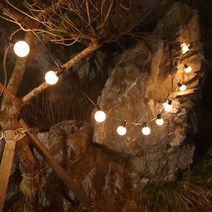 HK.SELL 루프탑 LED 큰앵두 S50 6M 20구, 블랙줄 웜화이트