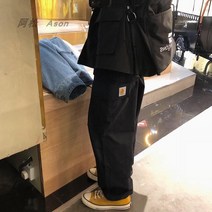 Carhartt carhartt 캐주얼 바지 남성용 면 바지 느슨한 스트레이트 봄과 가을 스포츠 바지 대형 바지