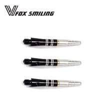 다트 폭스 스마일 3pcs 35mm 2ba 360도 회전 다트 샤프트 전문 알루미늄 dardos 샤프트 다트 액세서리, 블랙