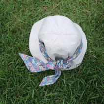 [DIY] 패브릭 모자 만들기 보넷 두건 만들기 나들이모자, 그레이명화