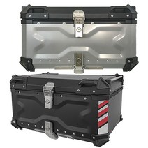 [당일국내발송] 도도 오토바이 알루미늄 탑박스 45L 55L 65L 80L 100L 배달통 스쿠터 탑박스, 실버 등받이포함