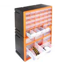 악세서리캐비넷 부품 수납함 피스보관함, 서랍 18개 (선샤인 오렌지)