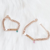 [케이스증정] 샤이니유 샤이니크리스탈 미아방지팔찌 로즈골드 골드 실버, 13+3cm(아동용), 2 에메랄드