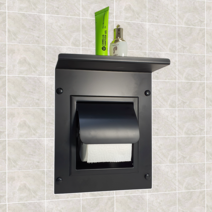 블랙칼라 매립형 선반휴지걸이 화장지걸이 휴지홀더 803BS
