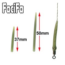 carp 낚시 액세서리 anti tangle sleeves line aligner hook sleeve tail for carp fishing rig hair ronnie rig, 50mm 100개