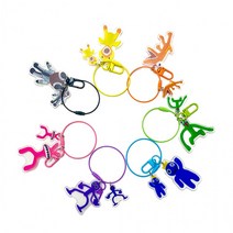 레인보우 프렌즈 원형 키링 열쇠고리 7종 개별포장, 초록