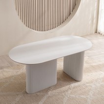 모델하우스에서 본듯한 세라믹 식탁 테이블 (1600/화이트상판), 내추럴