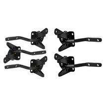 게이트 래치 자동 중력 레버 울타리 Gate 잠금 목재 울타리 게이트 도어 래치 스틸 블랙 2pcs & 3pcs, 하나, 검정