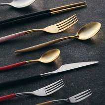 까사무띠 아모르 커트러리 커트러리세트 티포크 집들이선물 퀴진드마망, 티타늄 네로(블랙), 젓가락