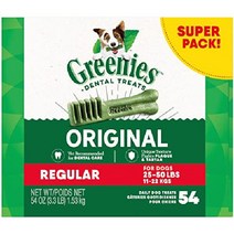 GREENIES 반려견 덴탈 케어 구강 치아 관리 강아지 간식 트리츠 54개, 54개(1팩)