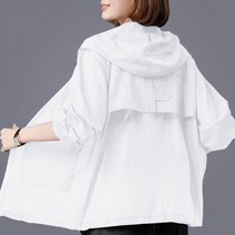 빅사이즈원피스 77 88 99 4XL-5XL 플러스 사이즈 4 여성 자켓 여름 얇은 선 스크린 코트 긴 소매 여성 윈드 브레이커 오버 코트 지퍼 포켓 캐주얼 아웃웨어