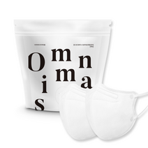 옴니마스크 대형 KF94 새부리형 컬러마스크 25매, 화이트