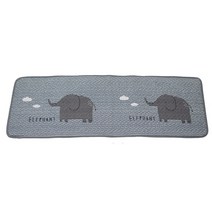 TICHk 미끄럼방지 순면 워싱발매트/주방매트/욕실매트/발매트/카페트/단매트 1+1, 코끼리