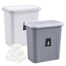 구디푸디 음식물 쓰레기통 휴지통 + 리필봉투 20매, 화이트