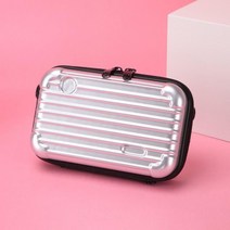 미니 하드 캐리어 파우치 여행용 파우치(실버)