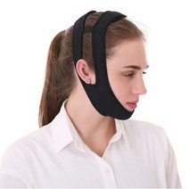 제이와이홀딩스 얼굴리프팅밴드 이중턱 비대칭 브이라인 탄력 마스크, 1개, 블랙