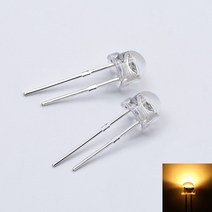 100 피스 F5 5MM LED 다이오드 모듬 키트 밀짚 모자 백색 붉은색 파란색 녹색 노란색 DIY 발광, [28] Big straw hat yellow