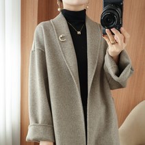 100% 순수 울 두꺼운 코트 럭셔리 데일리룩 오피스룩 새로운 모직 자켓 아우터