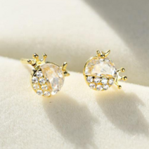 모파 선물 s925 은녀 러블리 크라운 피쉬 패션 귀걸이